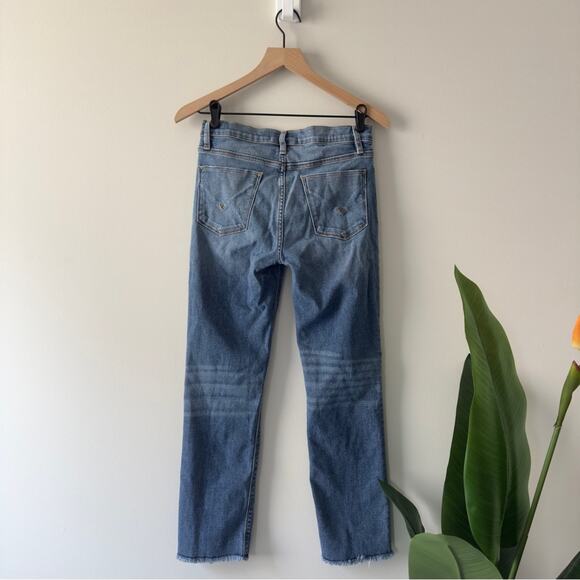 Hudson Nico Straight Jeans Blue Classic Denim distressed cotton blend stretch 27 - Picture 2 of 13